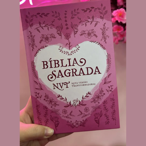 Capa do livro Bíblia Sagrada Rosa Coração